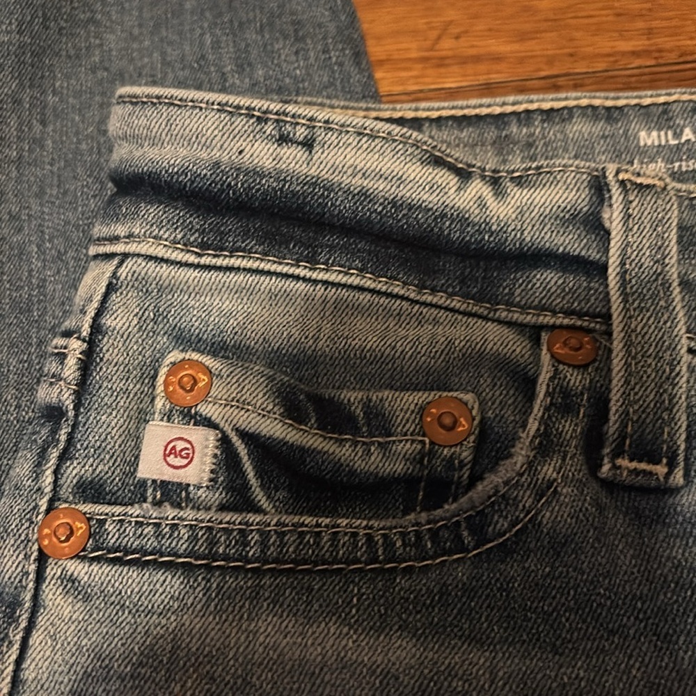 AG Mila Super High Rise Skinny Distressed Jeans - Picture 5 of 7